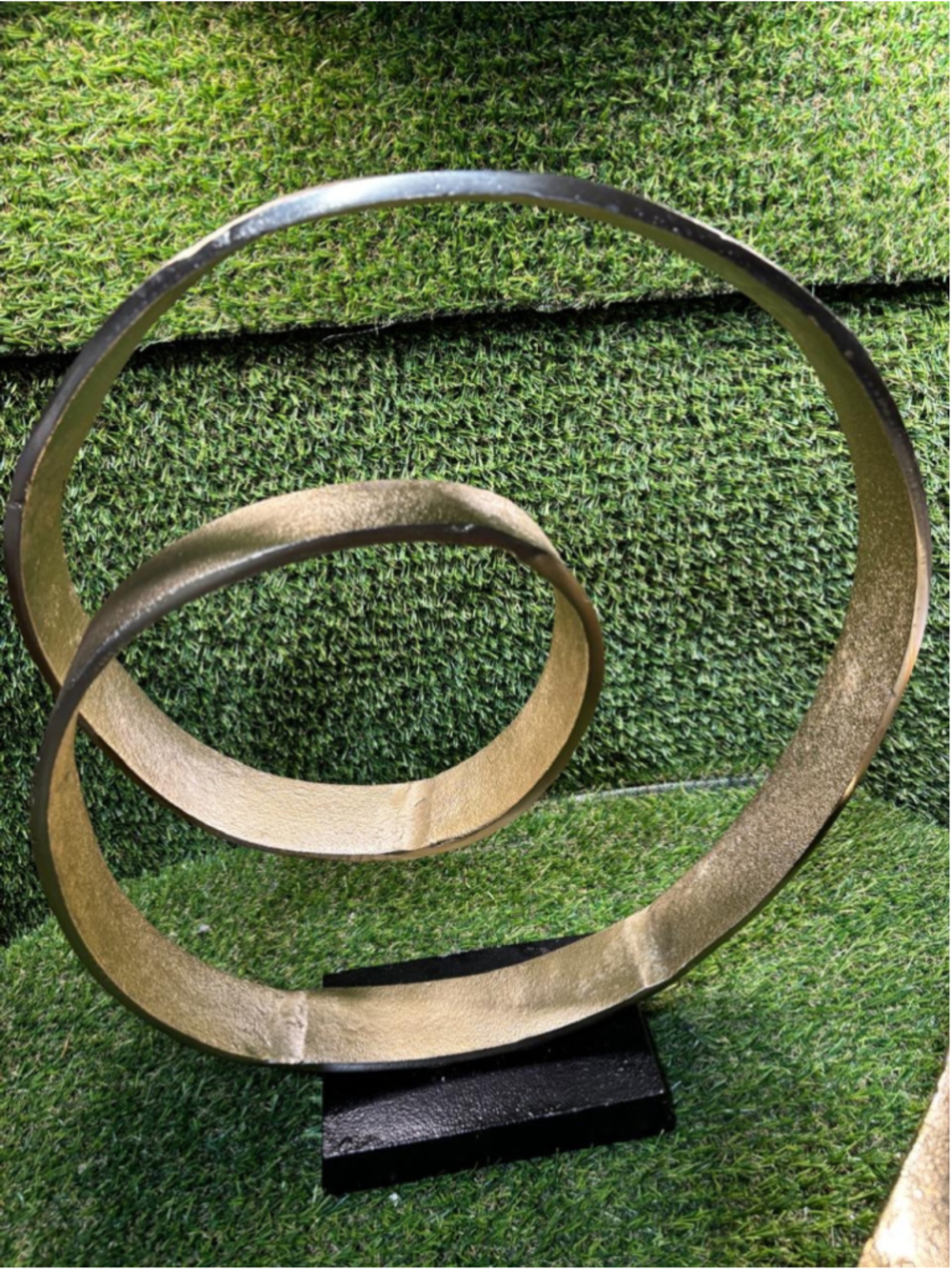 Unbranded Decorative Spiral Sculpture One Size Gold and Black #S104b